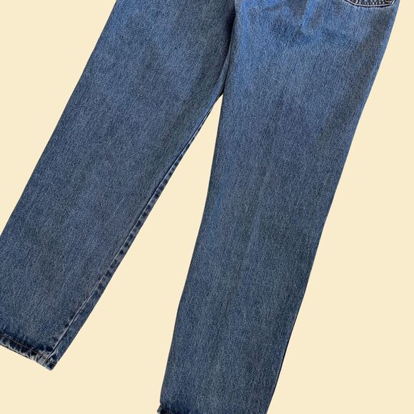 2000s Wrangler 36x31.5 denim pants, vintage Y2K straight leg medium wash jeans - Picture 7 of 8